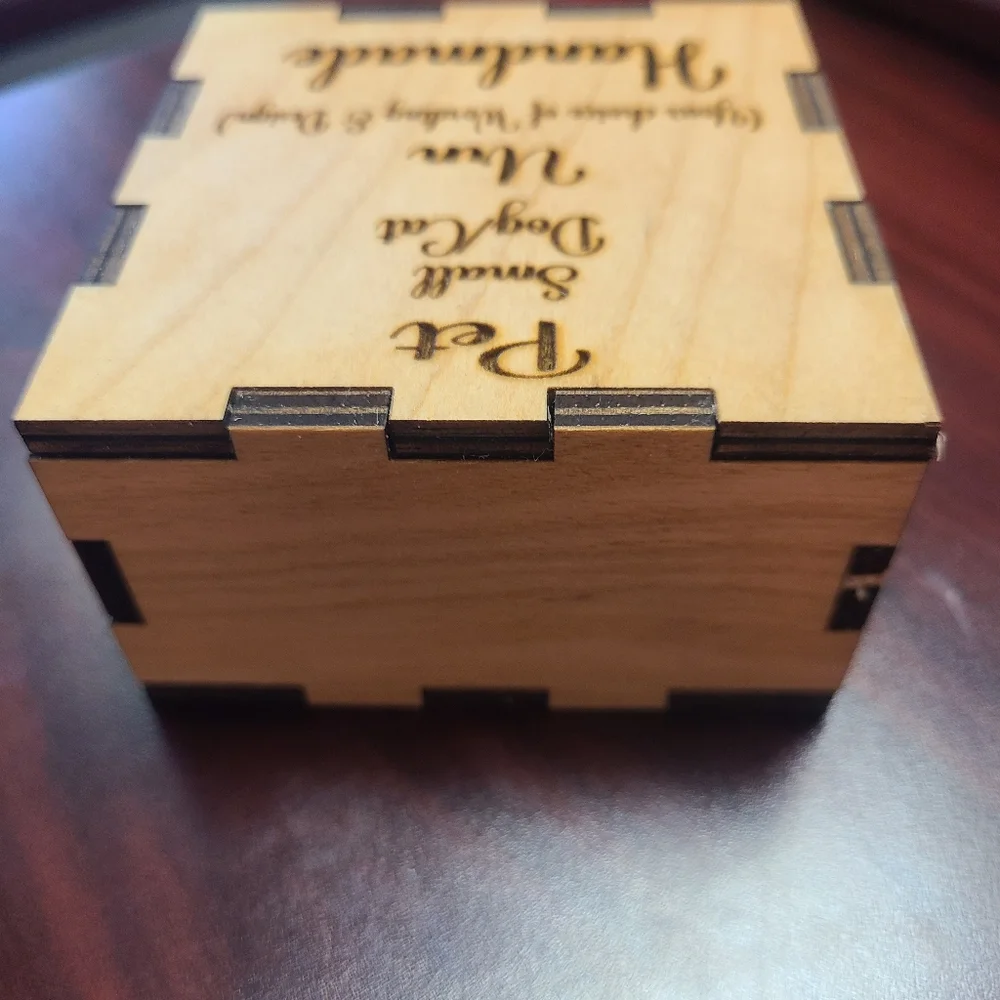 Handmade Pet Urn Box for Small Pet, Personalized